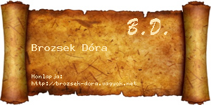 Brozsek Dóra névjegykártya
