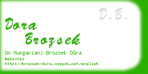 dora brozsek business card