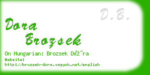 dora brozsek business card